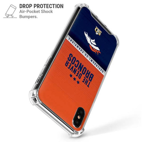 NFL Denver Broncos Super Bowl 50 Champions iPhone XS Max Clear Case